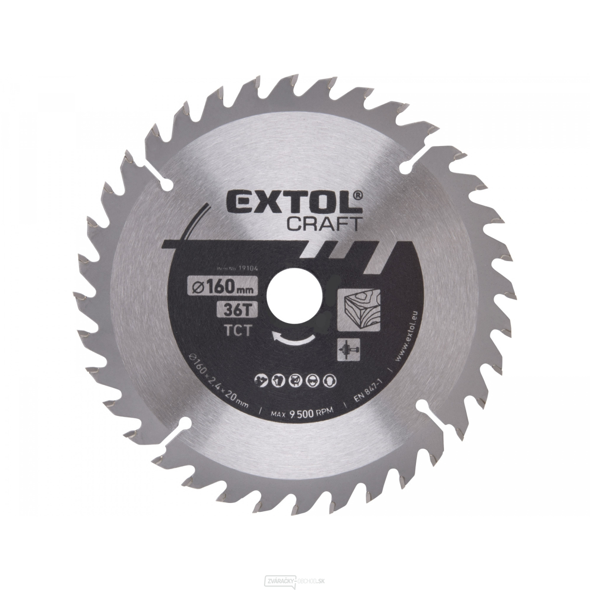Kotúč pílový s SK plátkami, 160x1,4x20mm, 36T