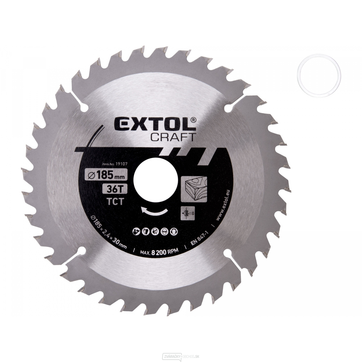 Kotúč pílový s SK plátkami, 185x1,4x30mm, 36T