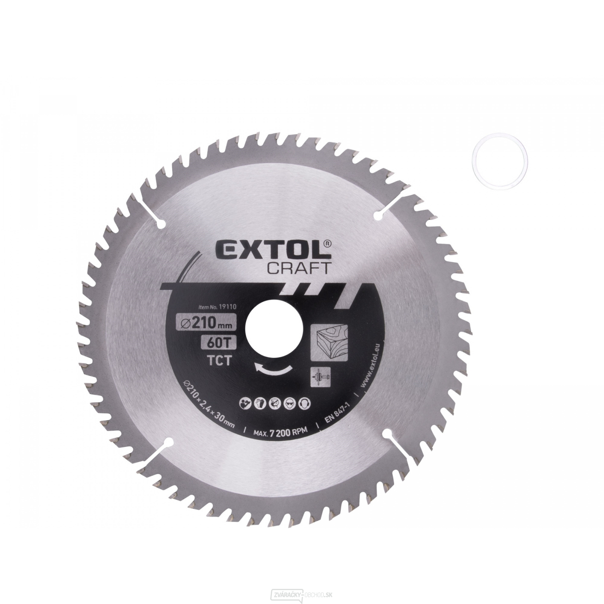Kotúč pílový s SK plátkami, 210x1,4x30mm, 60T