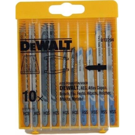 DT2294 10-dielna sada pílových listov mix na drevo a kov pre priamočiare píly DeWALT DT2294