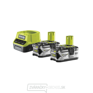 Sada 2x 18 V lítium iónová batéria 4 Ah s nabíjačkou RC18120 ONE + Sada 2x 18 V lítium iónová batéria 4 Ah s nabíjačkou RC18120 ONE + gallery main image
