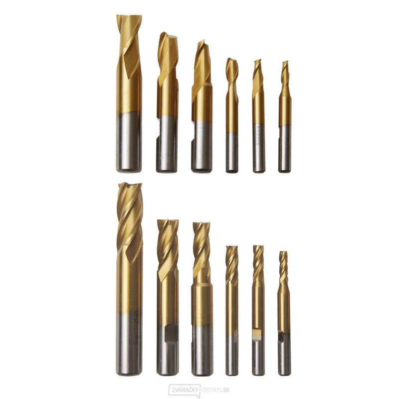 Stopkové frézy HSS – sada 12 ks