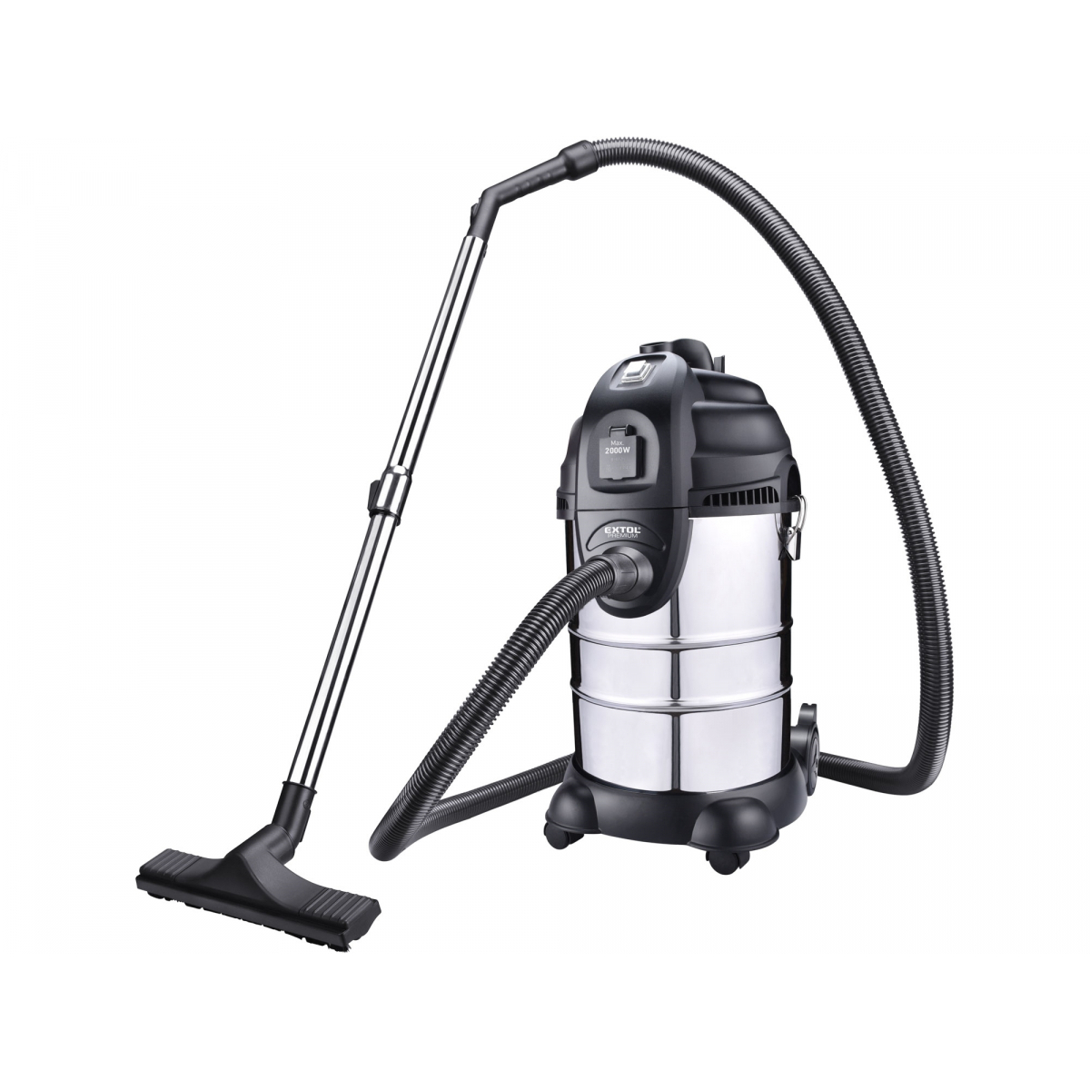 Vysávač dielenský, multifunkčný so zásuvkou a funkciou čistenie filtra, 30l, 6m kábel, 3m hadice, 1400W