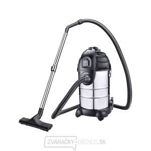 Vysávač dielenský, multifunkčný so zásuvkou a funkciou čistenie filtra, 30l, 6m kábel, 3m hadice, 1400W Vysávač dielenský, multifunkčný so zásuvkou a funkciou čistenie filtra, 30l, 6m kábel, 3m hadice, 1400W gallery main image