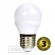 Solight LED žiarovka, miniglobe, 6W, E27, 4000K, 450L gallery main image