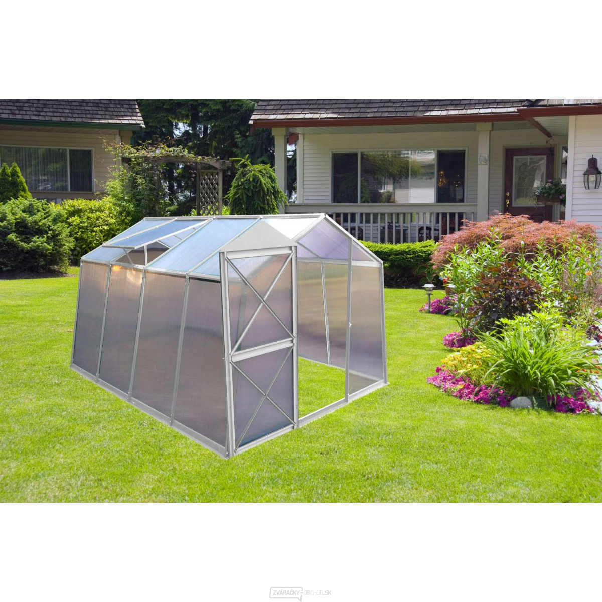 Skleník Lanitplast DODO BIG 8x10 PC 4 mm sivý
