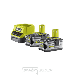 Ryobi RC18120-250 sada 2x 18 V lítium iónová batéria 5 Ah s nabíjačkou RC18120 ONE + gallery main image