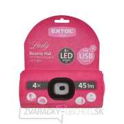 Čiapka s čelovkou, nabíjací, USB, ružová, univerzálna veľkosť náhled