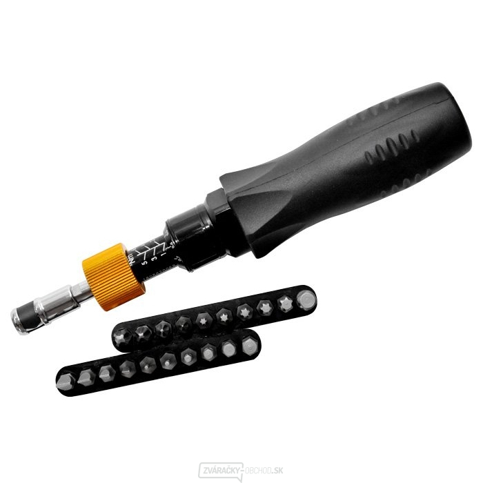 Momentový skrutkovač 1-6 Nm, s bity a adaptérom 1/4"TW-6