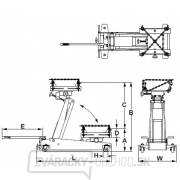 Pojazdný dielenský zdvihák na prevodovky/agregáty Omega 41100C Náhľad