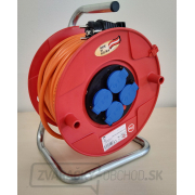 Predlžovací kábel BAT 33m na bubne PVC 4x 230V 16A, 3G1,5 IP 44 oranžový, stavebné kábel Bremaxx gallery main image