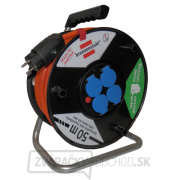 Predlžovací kábel BAT 50m na bubne PVC 4x 230V 16A, 3G1,5 IP 44 oranžový, stavebné kábel Bremaxx gallery main image