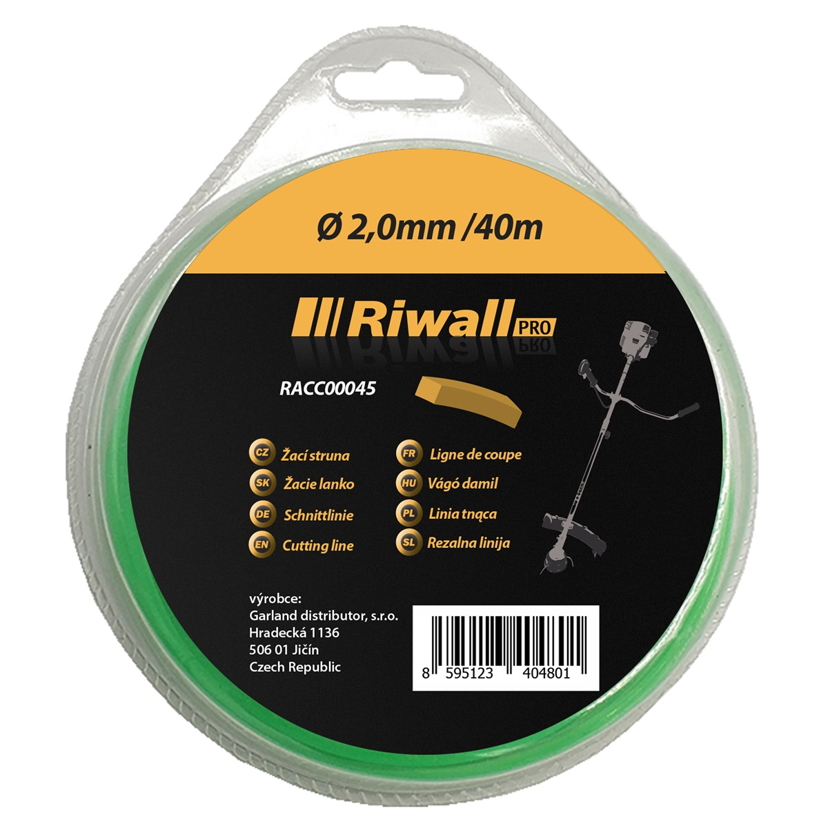 Žacie lanko pr. 2mm, dĺžka 40m, štvorcový prierez Riwall PRO RACC00045