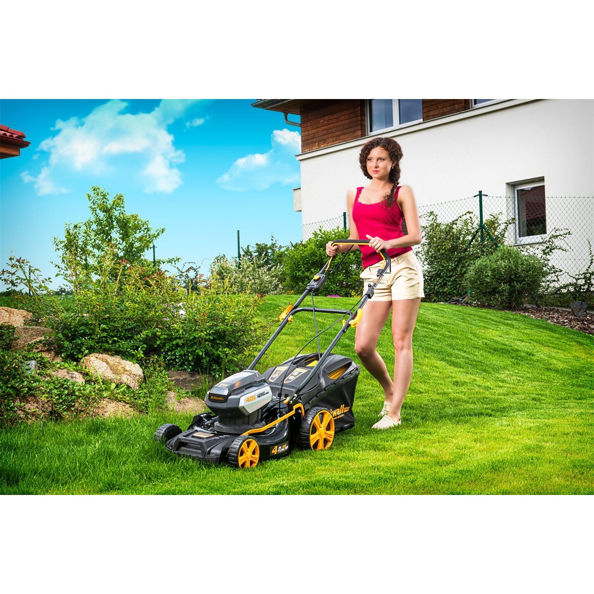 Riwall PRO RALM 4640SPi aku 40 V trávna kosačka 4v1 s pojazdom a bezuhlíkovým motorom Náhľad
