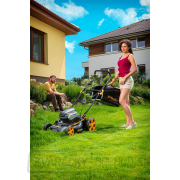 Riwall PRE RALM 4640SPi aku 40 V trávna kosačka 4v1 s pojazdom a bezuhlíkovým motorom náhled