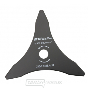 Riwall PRE Žací nôž třízubý ku krovinorezu pr. 255mm Riwall PRE Žací nôž třízubý ku krovinorezu pr. 255mm gallery main image