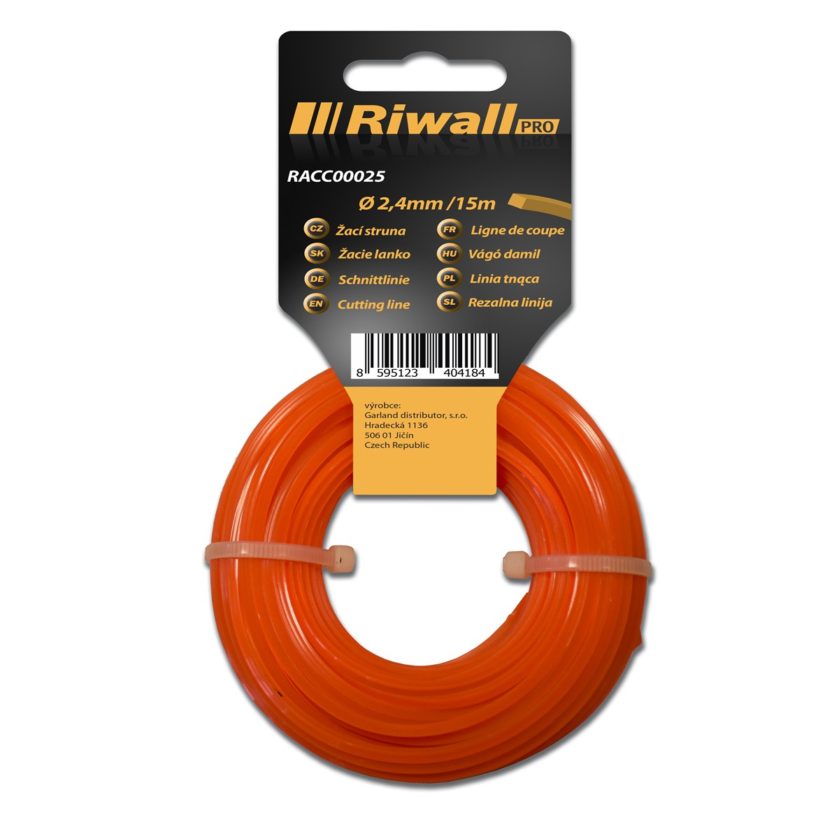 Žacie lanko pr. 2,4mm, dĺžka 15m, štvorcový prierez Riwall PRO RACC00025