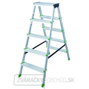 Schodíky Al 8-stupňové obojstranné 170 cm PROTEC, nosnosť 150kg gallery main image