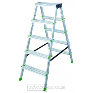 Schodíky Al 8-stupňové obojstranné 170 cm PROTEC, nosnosť 150kg gallery main image