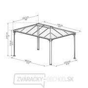 Záhradný hliníkový altánok Palram Martinique 4300 Náhľad