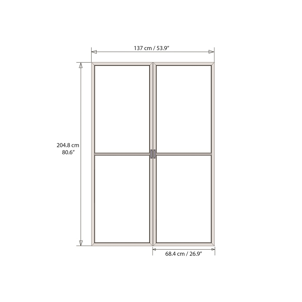 Palram Dvere s moskytiérou pre Torino 3 x 4,25 (sivé)