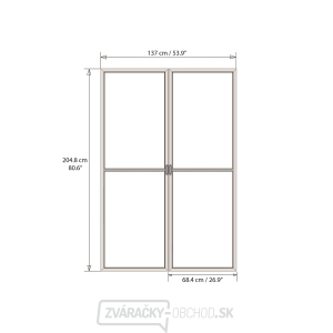 Palram Dvere s moskytiérou pre Torino 3 x 4,25 (sivé)