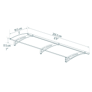 Palram Aquila 2050 vchodová strieška náhled