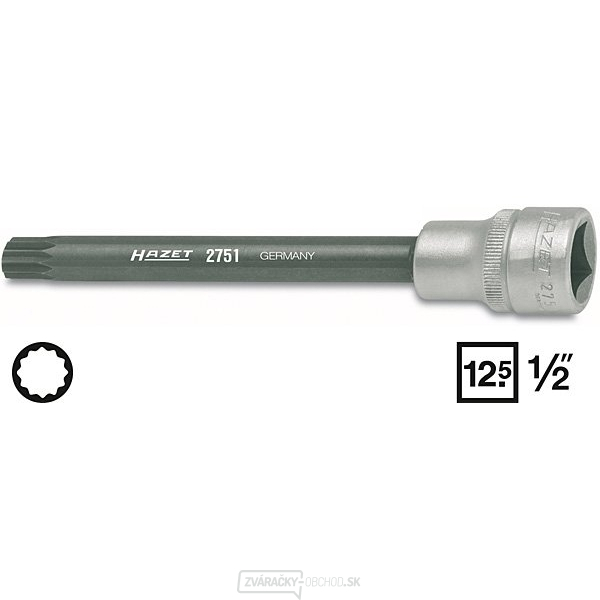 Zástrčná hlavice pre montáž skrutiek hláv valcov motorov a kĺbových hriadeľov HAZET 2751 Zástrčná hlavice pre montáž skrutiek hláv valcov motorov a kĺbových hriadeľov HAZET 2751 gallery main image