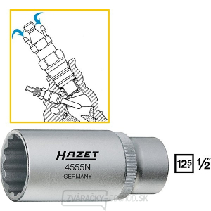 Nástrčná hlavice pre montáž vstrekovacích dýz HAZET 4555 N