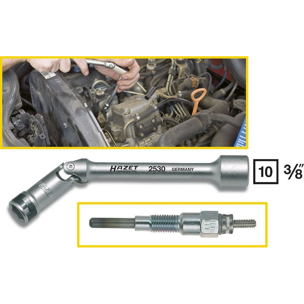 Nástrčná hlavica na žeraviace sviečky 10 mm HAZET 2530