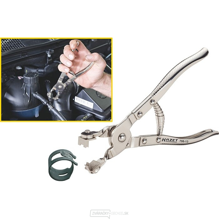 Kliešte na páskové/perové samosvorné hadicové spony HAZET 798-13