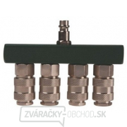 rozdeľovač vzduchu s rýchlospojkami, 4 ventily gallery main image