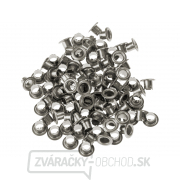 Očká-druky, sada100ks, farba strieborný nikel Očká-druky, sada100ks, farba strieborný nikel gallery main image