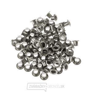 Očká-druky, sada100ks, farba strieborný nikel Očká-druky, sada100ks, farba strieborný nikel gallery main image