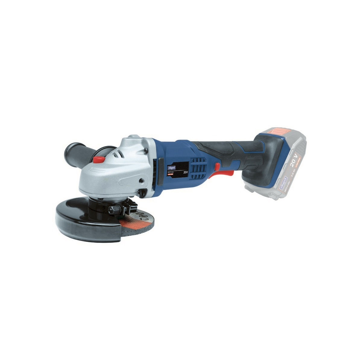 Akumulátorová uhlová brúska 115 mm 20 V Scheppach CAD115-20Li