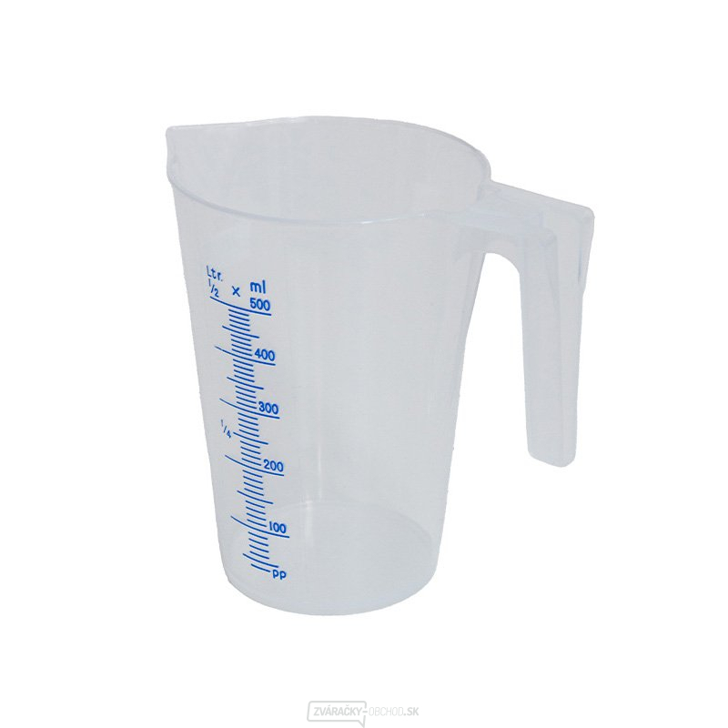 Průhledná polypropylénová odměrná nádobka 0,5 l