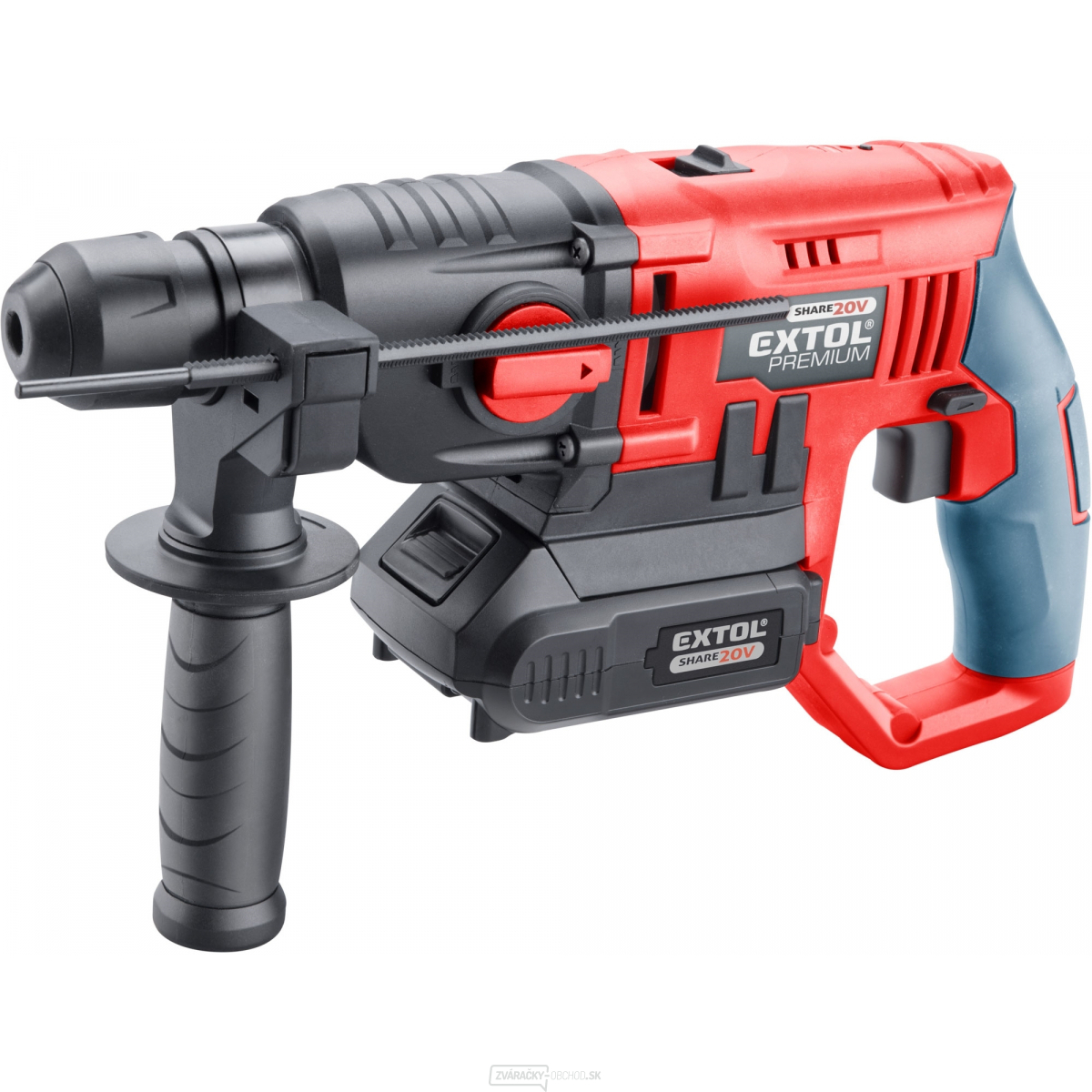 Kladivo vŕtacie aku SHARE20V, SDS plus, 20V Li-ion, 2000mAh