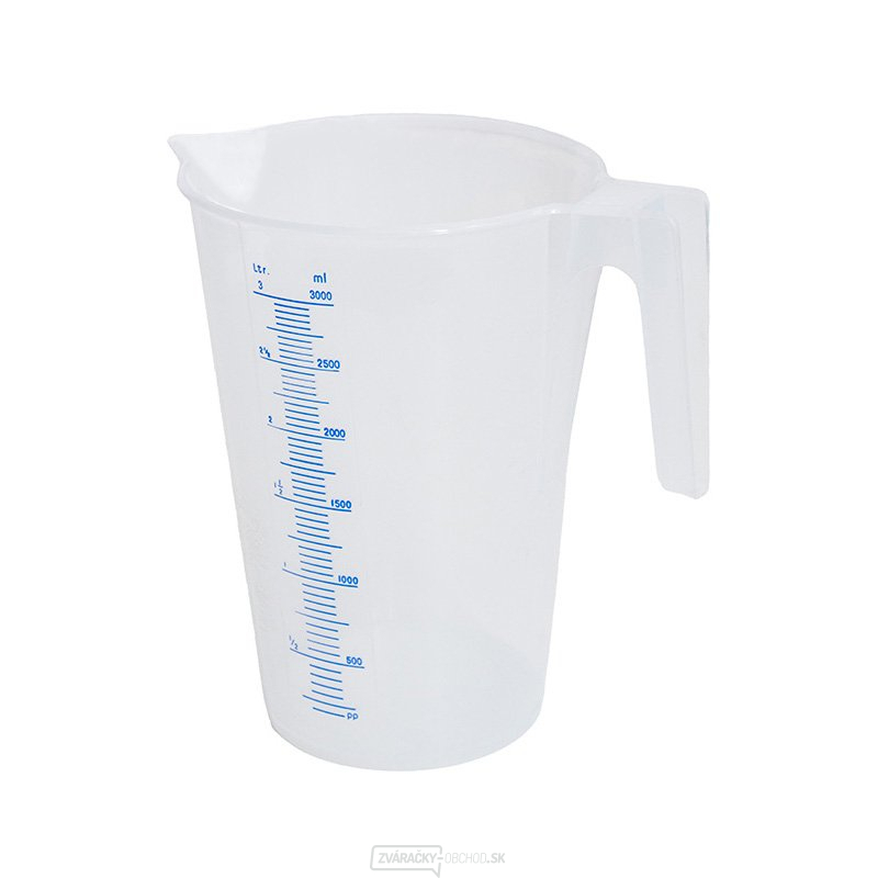 Priehľadná polypropylénová odmerná nádobka 3 l