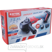 Akumulátorová uhlová brúska 115mm EXTOL PREMIUM, SHARE20V, 20V Li-ion, 2000mAh náhled
