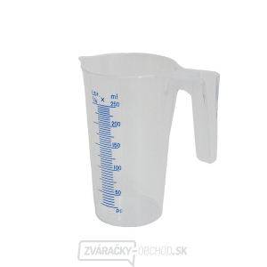 Priehľadná polypropylénová odmerná nádobka 0,25 l Priehľadná polypropylénová odmerná nádobka 0,25 l gallery main image