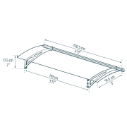 Palram Aquila 1500 vchodová strieška Náhľad