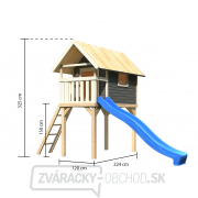 Detský domček KARIBU GERNEGROSS 91196 tm. sivý + modrá šmykľavka Náhľad