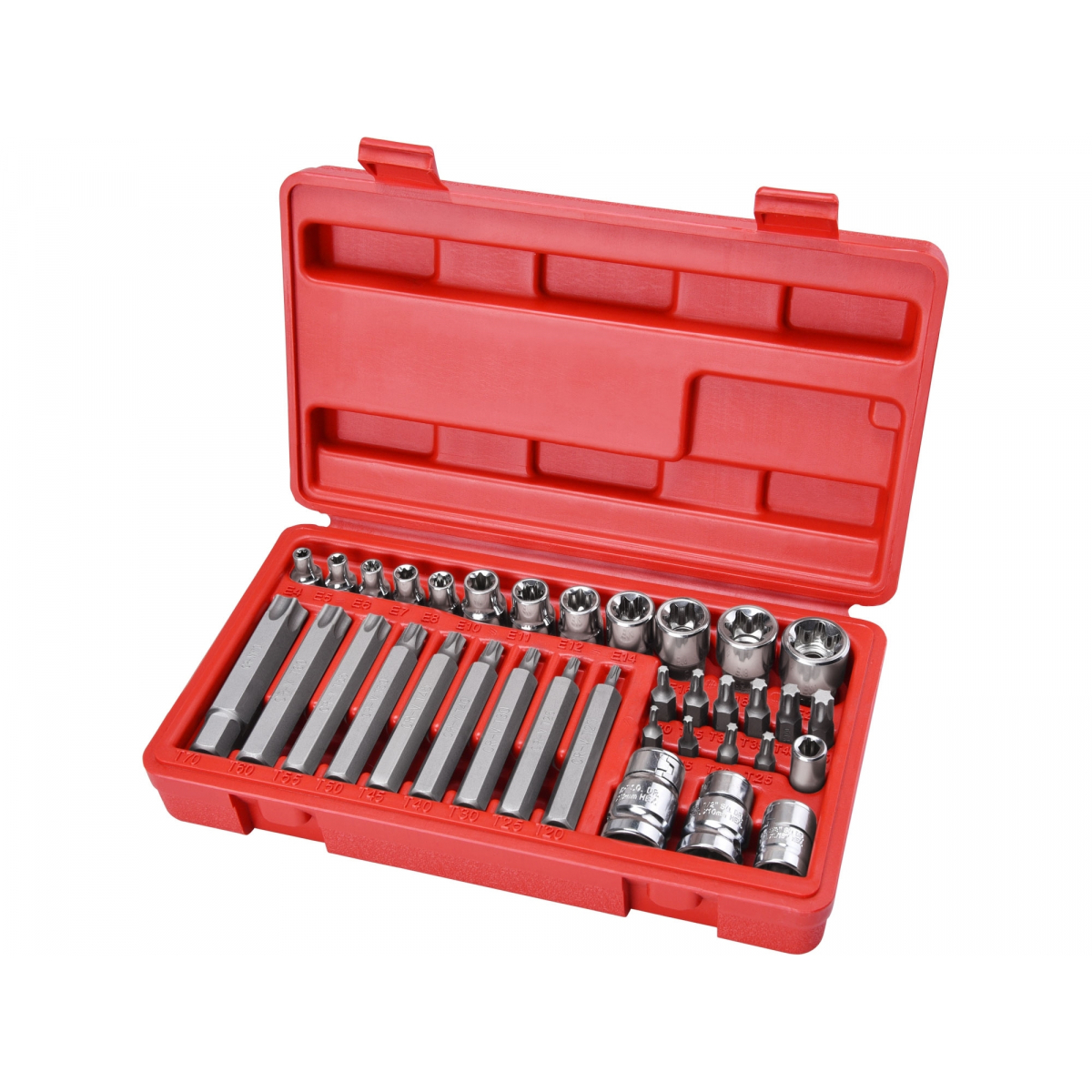 Hlavice a hroty Torx sada 35ks, 1/4