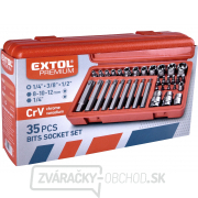 Hlavice a hroty Torx sada 35ks, 1/4