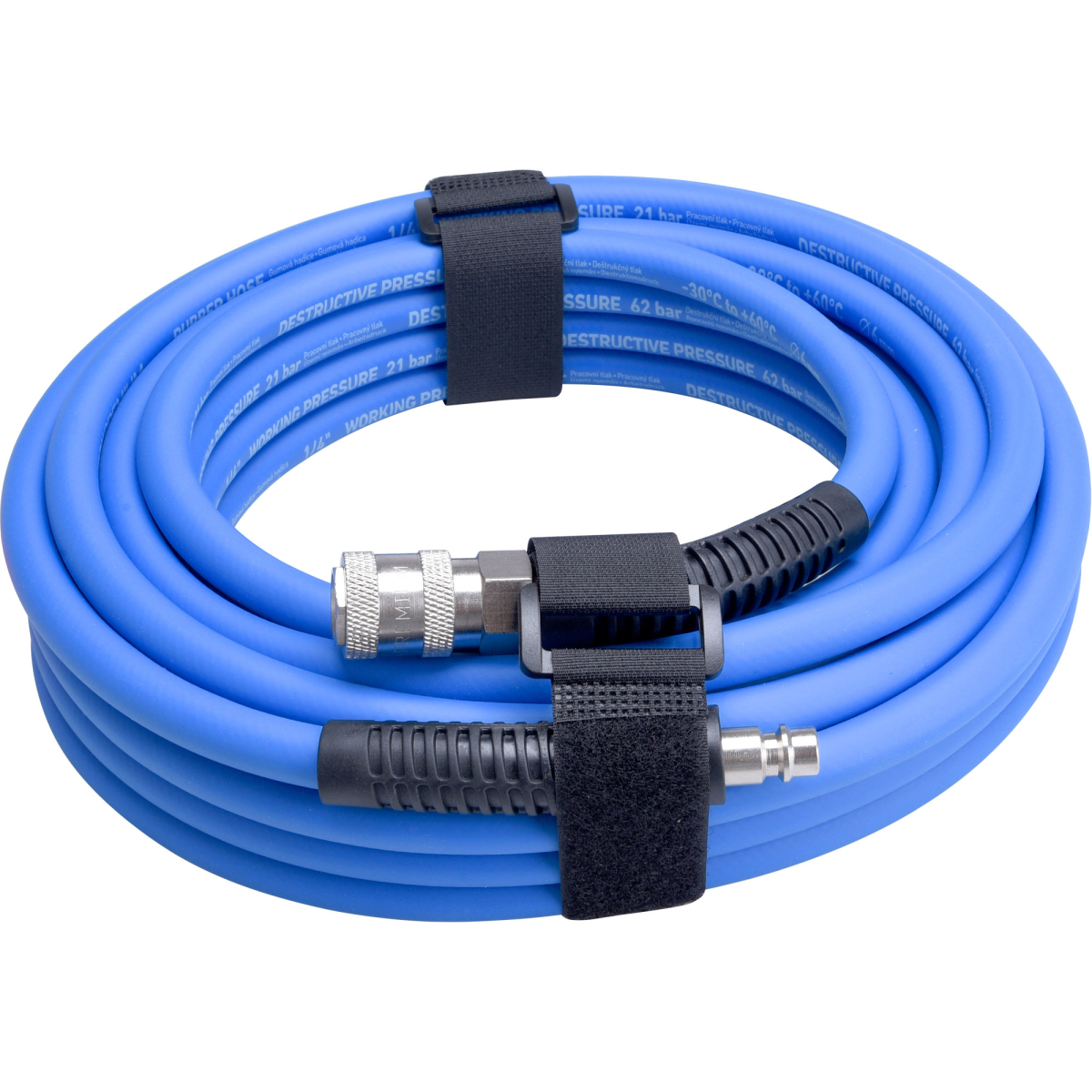 EXTOL PREMIUM Hadica vzduchová, guma, 1/4"rýchlospojka, 1/4" (6/12mm), 10m 8865147
