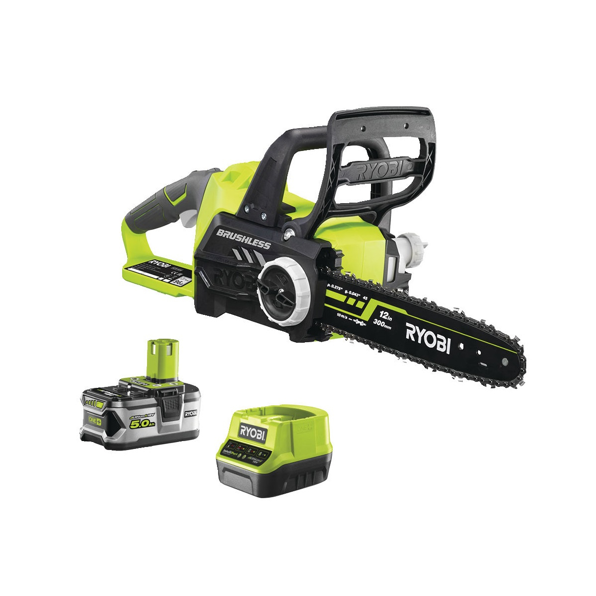Ryobi RCS18X3050F aku 18V reťazová píla + batérie 5 Ah + nabíjačka ONE +