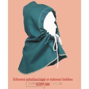 Ochranná kápě z nehorľavej bavlny PROBAN (zelená) gallery main image