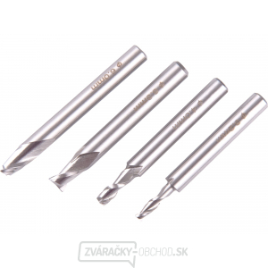 Frézy stopkové, sada 4ks, ∅3,2-4-6-6,3mm Frézy stopkové, sada 4ks, ∅3,2-4-6-6,3mm gallery main image