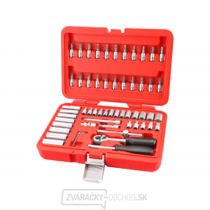 Hlavice nástrčné, sada 57ks, CrV, 1/4 Hlavice nástrčné, sada 57ks, CrV, 1/4