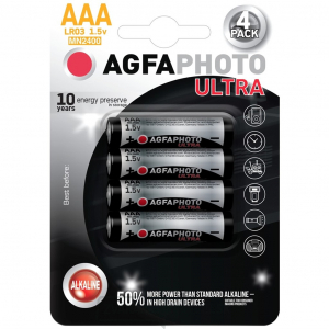 AgfaPhoto Ultra alkalická batéria LR03/AAA, 4ks
